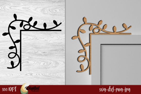 3D Christmas Door Corners Laser Cut SVG