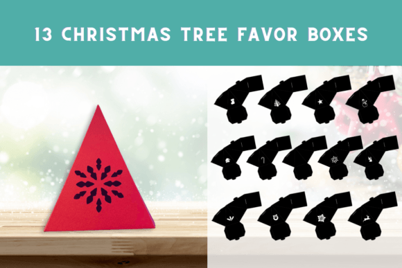 3d Christmas Tree Favor Box SVG Cut File for Holiday Crafts