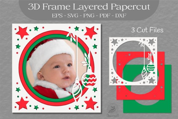 Christmas 3D Frame Layered SVG 6: A Designer's Review