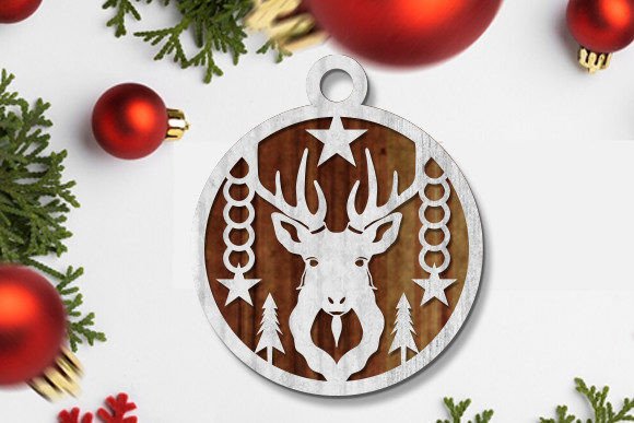 Christmas Ball 3D Laser Cut SVG Design for Winter Amp Brands