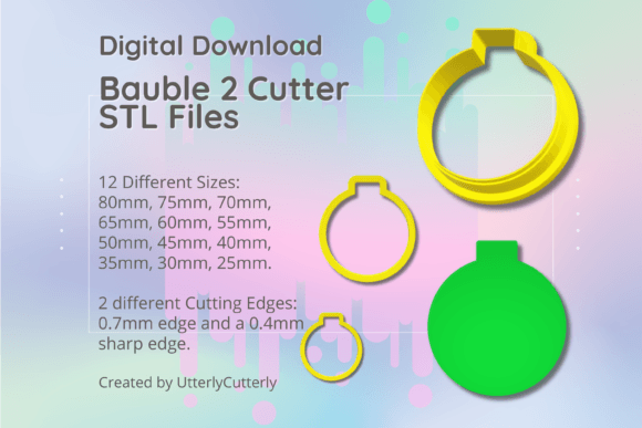Christmas Bauble 2 Clay Cutter - STL Dig for Tools & Design