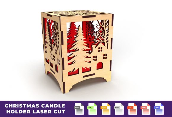 Christmas Candle Holder Laser Cut 03: A Winter Amp for Local Branding