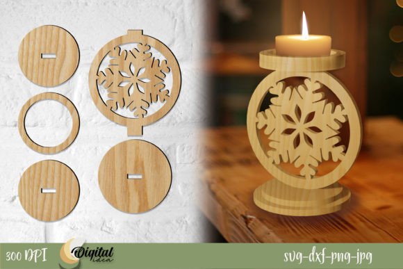 Christmas Candle Holder Snowflake SVG Review