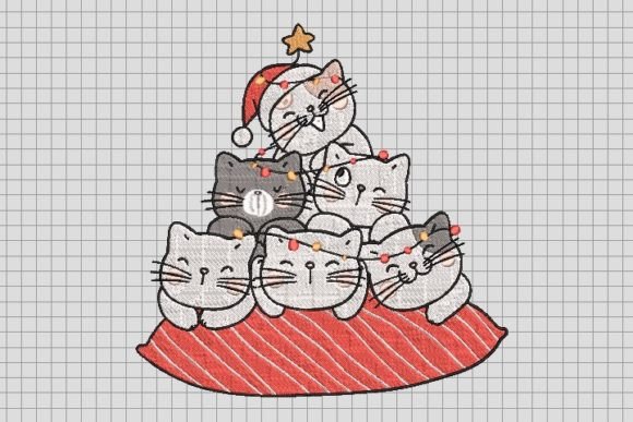 Christmas Cat Fam with Lights for Cats