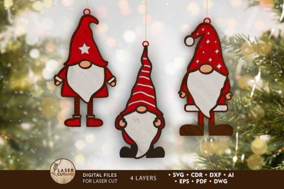 Christmas Gnomes Bundle, Multilayer Temp for Winter Amp Branding