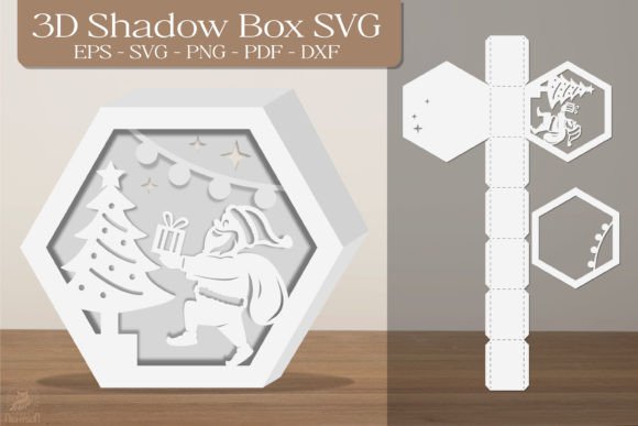 Christmas Santa Claus 3D Shadow Box SVG Review