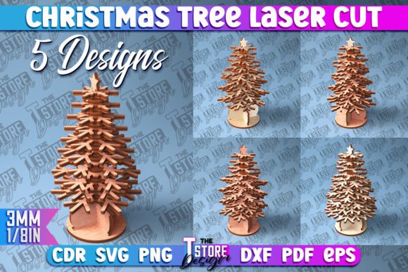 Christmas Tree Laser Cut SVG for Winter Amp Creations
