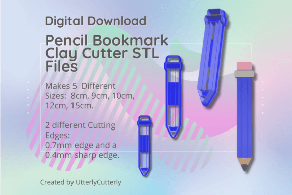 Clay Cutter STL File Large Pencil Bookma for Tools