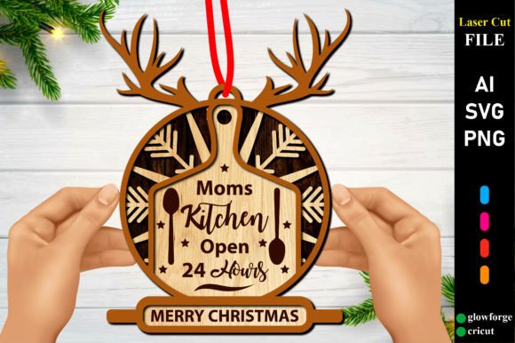 Cutting Board Christmas SVG Ornaments for Winter Amp Branding