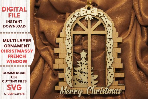 French Window Christmas Decoration for Winter Amp Branding