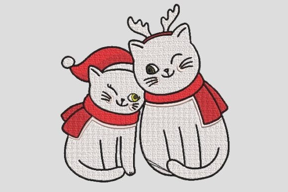 Happy Christmas Couple White Cats Review