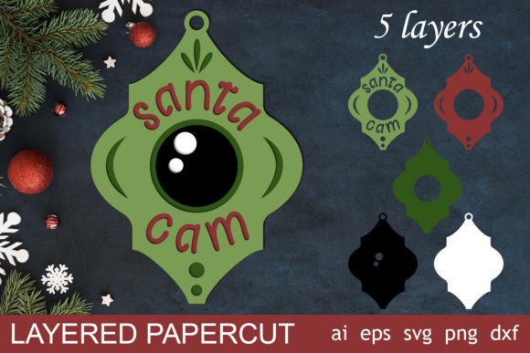 Santa Cam Ornament, Christmas 3d Layered: A Designer's Review