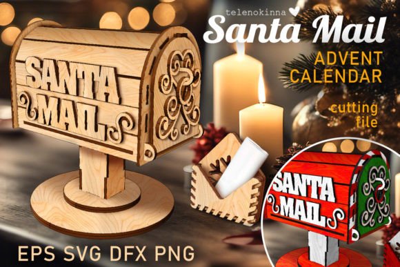 Santa Mail SVG Advent Calendar: Elevating Boxes and Blog Graphics