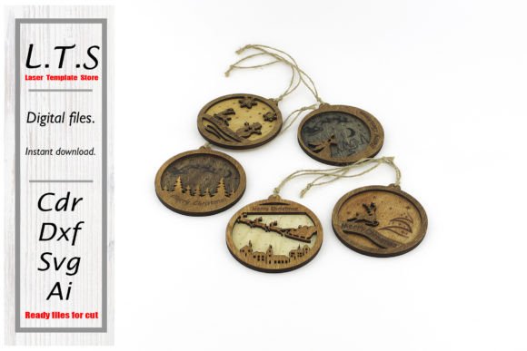 Wooden Christmas Toys: Laser Cut File for Winter Amp